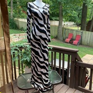 Georges Rech Paris Maxi Bodycon Silk Blend dress Size 38 2 S Small